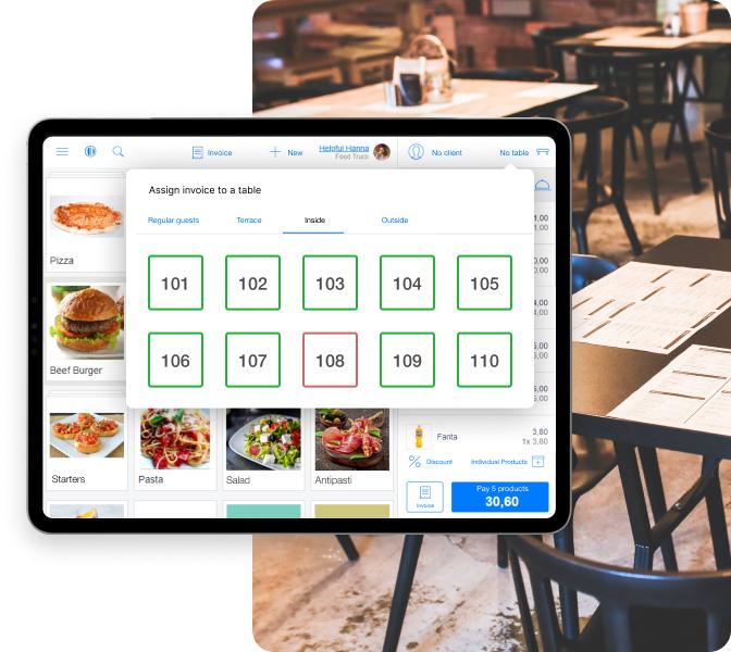 Tablette d'attribution de table